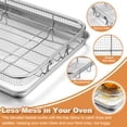 thumbnail image 5 of Vesteel 16 inch Air Fryer Pan with Basket Set of 2, Stainless Steel Oven Crisper Tray for Baking, Roasting, and Healthy Cooking, Dishwasher Safe, 5 of 8