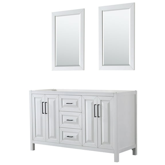 Wyndham Collection Wcv252560dcxsxxm24 Daria 59" Double Free Standing Vanity Cabinet -