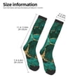 thumbnail image 2 of Fuzoiu Green Gold Glitter Print Adult Stockings,Crew Socks,Unisex Fashion Socks, Casual Sports Socks,Comfortable Crew Socks for Everyday Wear and Sports, 2 of 6