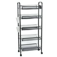 thumbnail image 5 of Fruit Vegetable Storage Basket, 5 Tier Stackable Metal Mesh Storage Basket with 360 Degree Wheels, Fruit Vegetable Produce Basket Storage Organizer for Kitchen, Pantry, Bathroom, 5 of 9