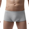 thumbnail image 3 of KaLI_store Boxer Briefs for Men Pack Men's Underwear Boxer Briefs Cotton Polyester No Ride-up Trunks Sports Underwear Grey,L, 3 of 3