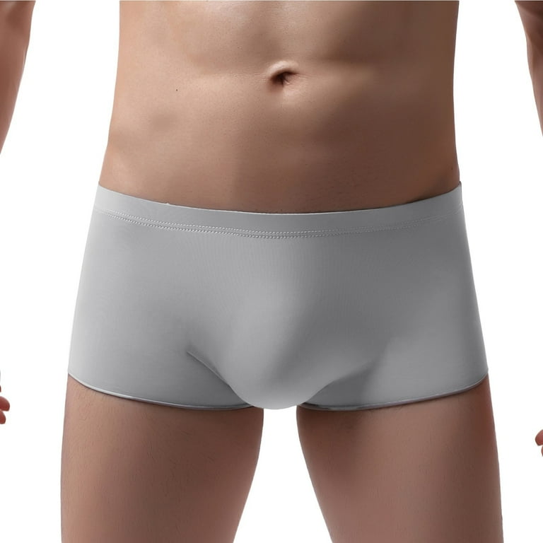 Cathalem Men Boxers Male Casual Traceless Solid Underwear Pant Ultrathin  Knickers Comfortable Mens Underwear Advent Calendar Underpants Grey Small -  Walmart.com
