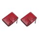 thumbnail image 1 of Guardurnaity Billeteras para mujer, monedero de cuero PU, bolso para teléfono, monedero multitarjeta, cierre de cremallera para mujer, Rojo 2piezas, 1 of 6