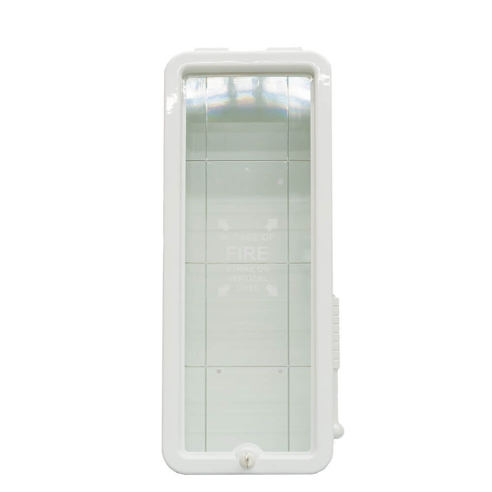 6 Pack 10 lb. Fire Extinguisher Cabinets Indoor Outdoor White Surface Mount