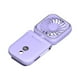 thumbnail image 1 of Ventilador pequeño, miniventilador portátil, recargable, compacto, plegable, con clip para la cintura, para maquillaje, dormitorio, hogar, oficina, Púrpura, 1 of 9