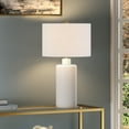 thumbnail image 3 of Evelyn&Zoe 25" Contemporary Ceramic Table Lamp with White Drum Linen Shade, 3 of 8