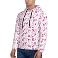 thumbnail image 3 of Lsque Breast Cancer Awareness4 Pattern Casual Men's Hoodie,Hooded Sweatshirt with Kangaroo Pocket,Pullover Hoodie-Large, 3 of 7