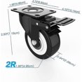 thumbnail image 2 of Set of 4 50mm Casters with Brake, 4 pcs Swivel Casters for Furniture/Transport, Furniture Casters, Heavy Duty Caster with Total Load Capacity 200KG, 2 of 5