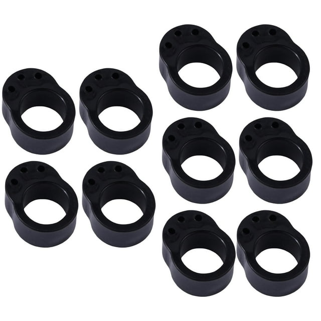 10 Piezas Tope de Manija de Puerta Gloria Protector de Pared Negro