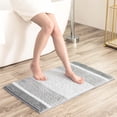 Subrtex Bathroom Rug Chenille Plush Bath Mat 20x32 Light Gray Premium ...