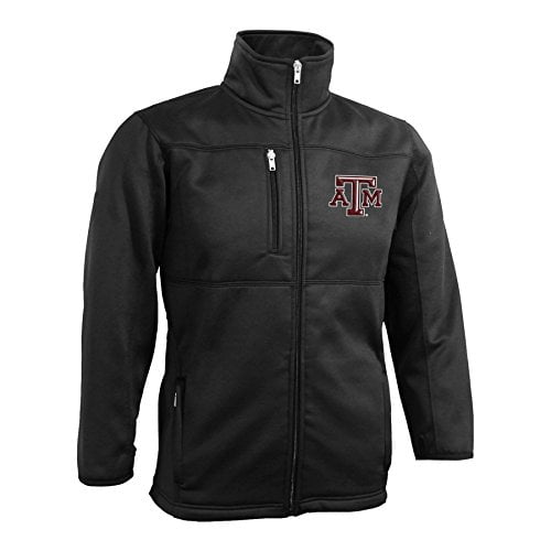 NCAA Texas A&M Mens Bonded Fleece Full Zip Jacket- XL,Black by
