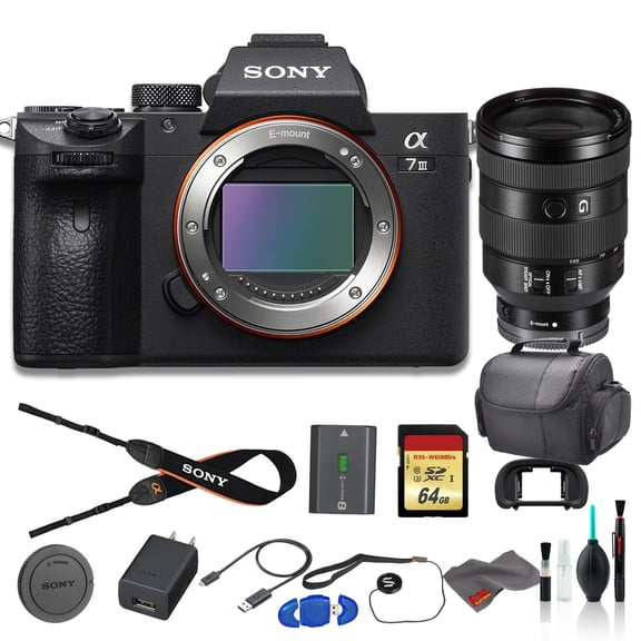 Sony Alpha a7 III Mirrorless Camera with FE 24-105mm F4 Lens & Bundle (International Model)