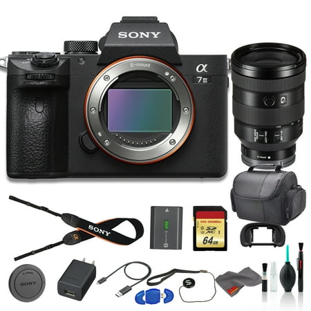 Sony Alpha a7 III Mirrorless Camera with FE 24-105mm F4 Lens & Bundle (International Model)