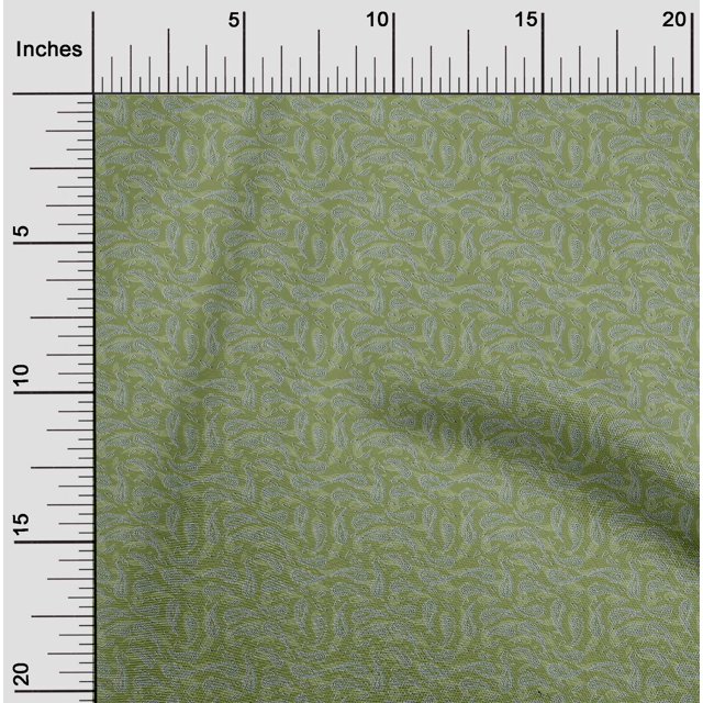 oneOone Viscose Chiffon Fabric Paisley Block Print Fabric BTY 42 Inch Wide