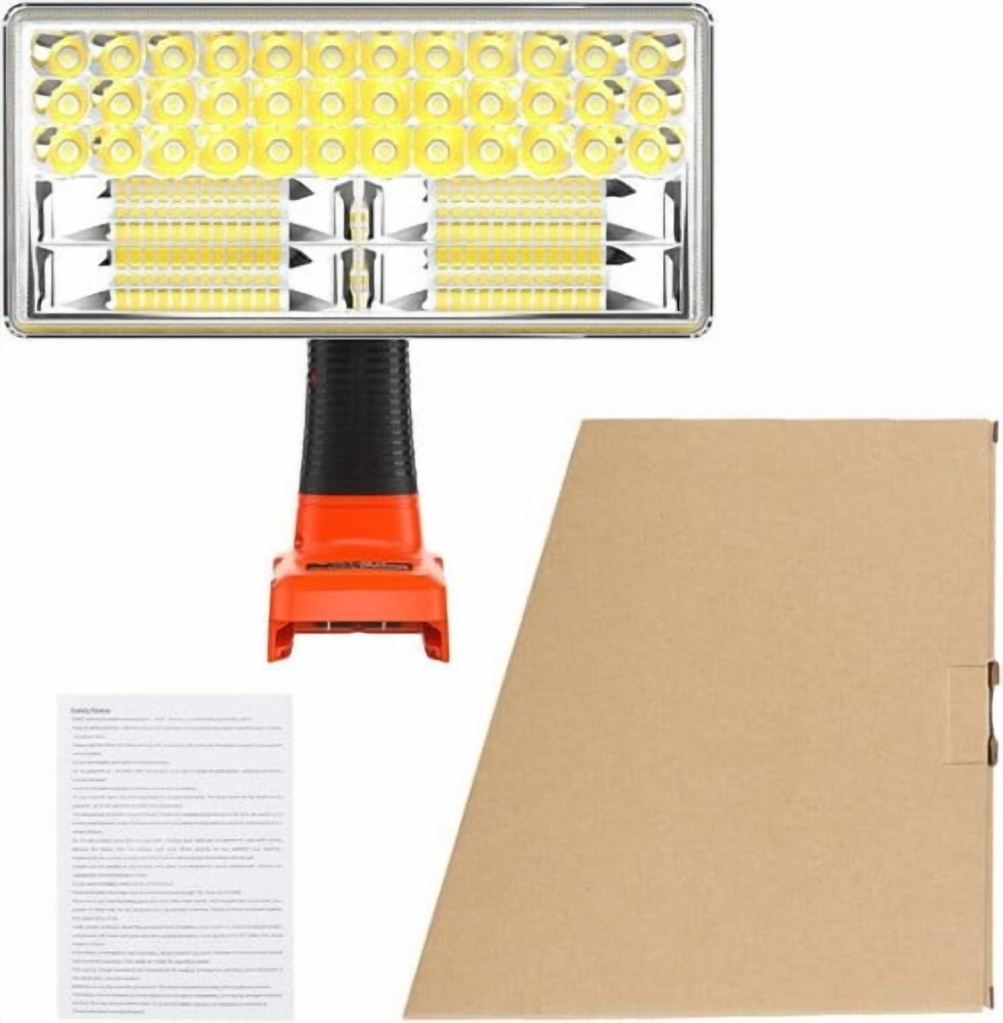 40W 4200LM Black/+Decker Light, Powered by 20V Max Lithium-ion Battery, DTEZTECH Cordless Flashlight Tool with USB Port, 9" Zinc Alloy 110°Pivoting Head, Indoor Outdoor Camping Spotlight(Tool Only)