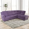 thumbnail image 3 of Legend Vansen 111.4'' Comfortable Recliner Sectional Storage Sofa in Thistle, 3 of 7