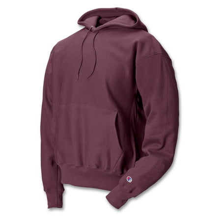 Men's Reverse Weave Hood, Maroon - M