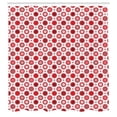thumbnail image 2 of Ambesonne Geometric Shower Curtain, Red Polka Dots Circles, 69"Wx84"L, Dark Coral White Blush, 2 of 4