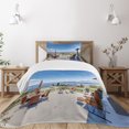thumbnail image 3 of Ambesonne Landscape Quilted Bedspread Set 2 Pcs, House Terrace Balcony, Twin Size, Multicolor, 3 of 6