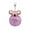 Purple, variant on Furry Koala and Pompom Ball Keychain - Cute Animal Themed Keyring for Women and Girls