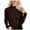 30#Coffee, variant on Women's Mock Turtleneck Long Sleeve Ribbed Knit Fitted Sweater, Soft Thermal Undershirt Tee Coffee ONE SIZE