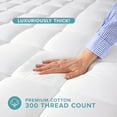 thumbnail image 4 of Bare Home Mattress Pad - Breathable Cotton Top - 21" Deep Pocket, Queen, White, 4 of 10