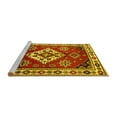 thumbnail image 2 of Ahgly Company Machine Washable Indoor Rectangle Geometric Yellow Traditional Area Rugs, 7' x 9', 2 of 4