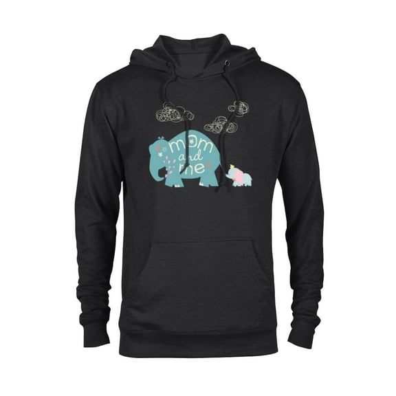 Disney Dumbo Cute Elephant Mom and Me Mother's Day - Pullover Hoodie for Adults - Customized-Black