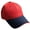 Red / Blue, variant on 6 Panel Solid Plain Cotton Adjustable Velcro Unisex Light Weight Baseball trucker Cap Hat One Size Fits Most.