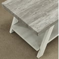 thumbnail image 3 of Xukmct Rectangle End Table with Bottom Shelf, Wood Side Table for Living Room, Office, Light Gray + Beige, 3 of 6