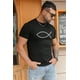 thumbnail image 3 of ABPHQTO Camiseta negra con estampado gráfico de letras de manga corta para hombre, 3 of 5