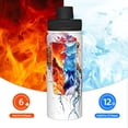 thumbnail image 5 of Honeii Colorful Floral Jellyfish Print 18OZ Sports Insulated Kettle,Double-Walled Stainless Steel Water Bottle with Leak-Proof Lid, Perfect for Outdoor, Sports, and Travel, 5 of 7