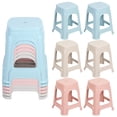 thumbnail image 5 of Stackable Classroom Stools, Plastic Teacher Chair, Indoor Outdoor Flexible Seating Decorative Stools, Round Classroom Chairs for Home Office School (2Pcs Pink, 2Pcs Light Blue, 2Pcs Khaki)-Mix Color, 5 of 8