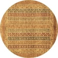 thumbnail image 1 of Ahgly Company Indoor Round Abstract Brown Modern Area Rugs, 5' Round, 1 of 4