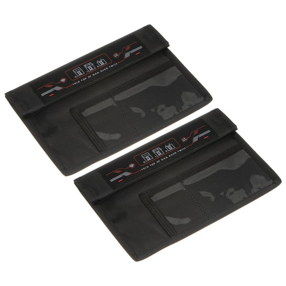 Uxcell Faraday Bag, 2Pcs RFID Signal Blocking Pouch 9.8 Inch Anti-Tracking Anti-Spying for Pad, Black