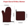 thumbnail image 2 of Naloa Red Skulls 4 Oven Mitts and Pot Holders 4 pcs Set, Cooking Baking Grilling Kitchen Oven Glove for Cooking, 2 of 6