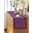 thumbnail image 5 of Table Runner 72 Inches Long for Kitchen Dining, Purple Boho Dresser Scarf Farmhouse, Dining Table Decorations for Wedding/Parties, Country Abstract Geometric Ethnic Aesthetic 14 x 72 In, 5 of 8