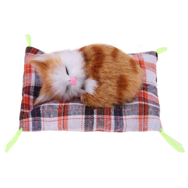 Linda simulación de peluche gato durmiente muñeco de peluche juguetes regalo foto Prop (amarillo Tmvgtek Nuevos Originales