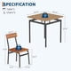 thumbnail image 4 of 5-piece dining mesa set - de madera kitchen mesa con 4 pu forrado sillas, industrial metal frame, brown dinette set para dining room y home dinner party (2 sillas), 4 of 9