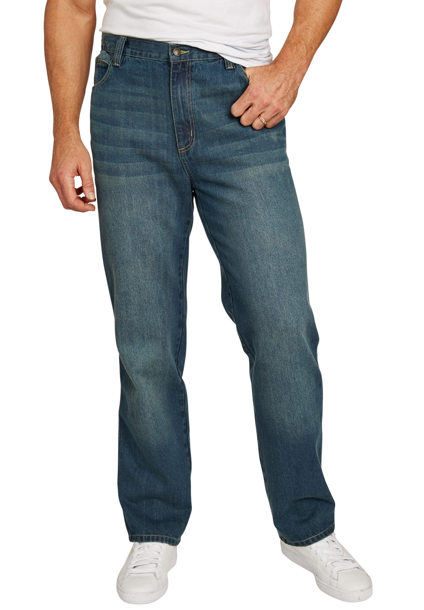 mens jeans with side elastic waist