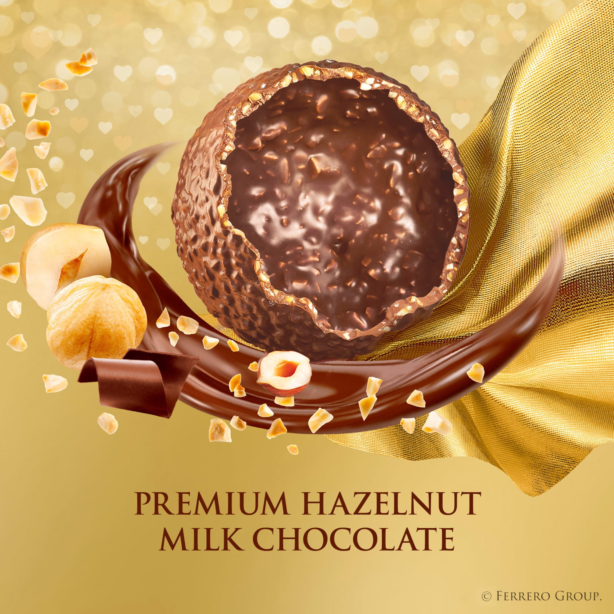 Grand Ferrero Rocher Milk Chocolate, Valentine’s Day Gift, Premium Gifting, 4.4 oz
