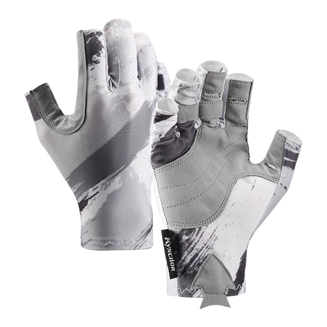 Guantes de ciclismo de medio dedo sin dedos a prueba de golpes para bicicleta, correr, conducir Gris L