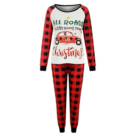 

SBYOJLPB Parent Child Outfit Christmas Women Mommy Printed Top+Pants Xmas Family Matching Pajamas Set Clearance