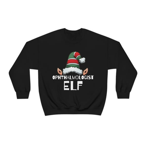 Ophthalmologist Elf Christmas Unisex Sweatshirt, S-2XL Holidays Xmas Elves