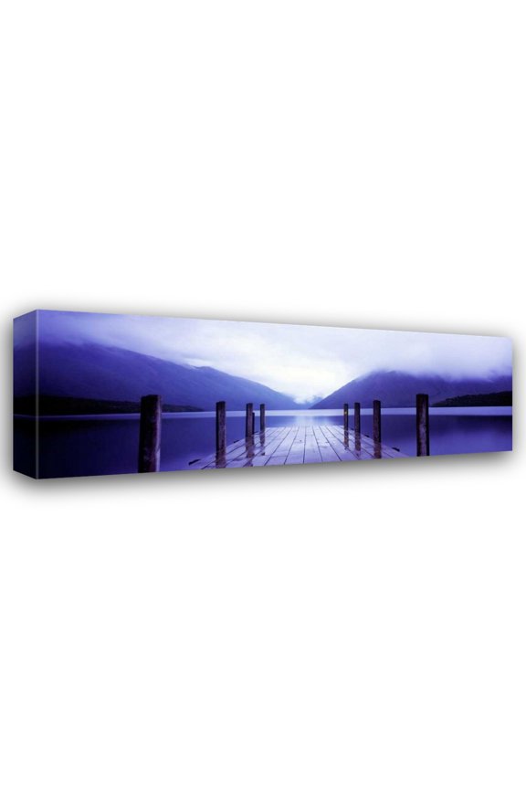 Bob Stefko 18x9 Gallery Wrapped Canvas Wall Art Titled - Serene Dock I