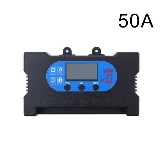 Solar Charge Controller, Dual Type-C Port Solar Control Regulator