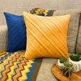 thumbnail image 4 of Cushion Cover For Chair, Throw Pillow Covers 22x22 inch (55x55 cm), Blue Cushion Covers, Textured Pintucks Solid Color Decorative Pillows Cover, Faux Suede Square - Contemporary Blue, 4 of 10