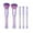 Purple, variant on Premium 5PCS Crystal Diamond Handle Makeup Brush Set With Bag Soft Synthetic Bristles Foundation Eyeshadow Lip Eyeliner Cosmetic Brushes Home Travel
