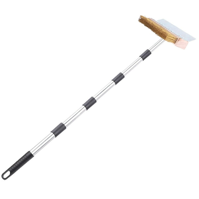 Cepillo de limpieza para hornos de pizza con cepillo de alambre de cobre para parrilla, accesorio profesional para restaurantes. Varilla de acero inox 20 m