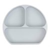 Bumkins Baby and Toddler Silicone Grip Dish, Kids Plate for Ages 6 months+ in Gray